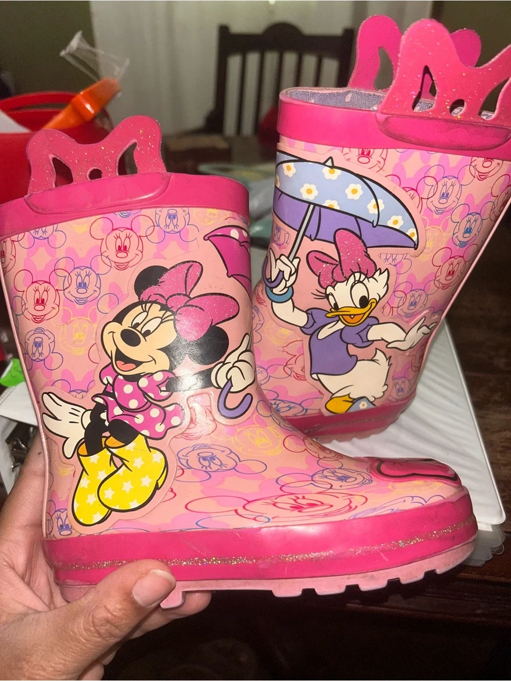 🌼2 for $5🌼 Disney Pink Minnie Mouse Kids Rain Boots